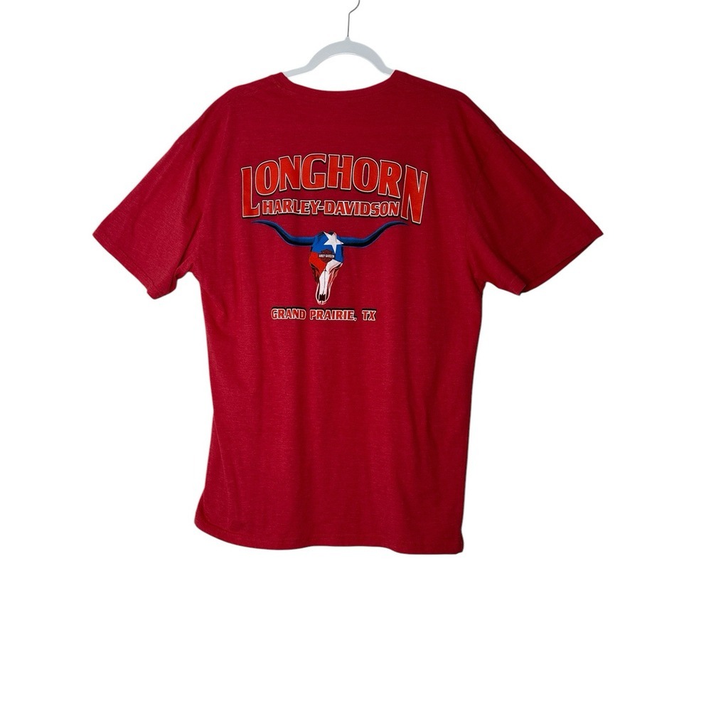 Longhorn Harley Davidson Grand Prairie Texas T Shirt Mens Size XL Motorcycle‎